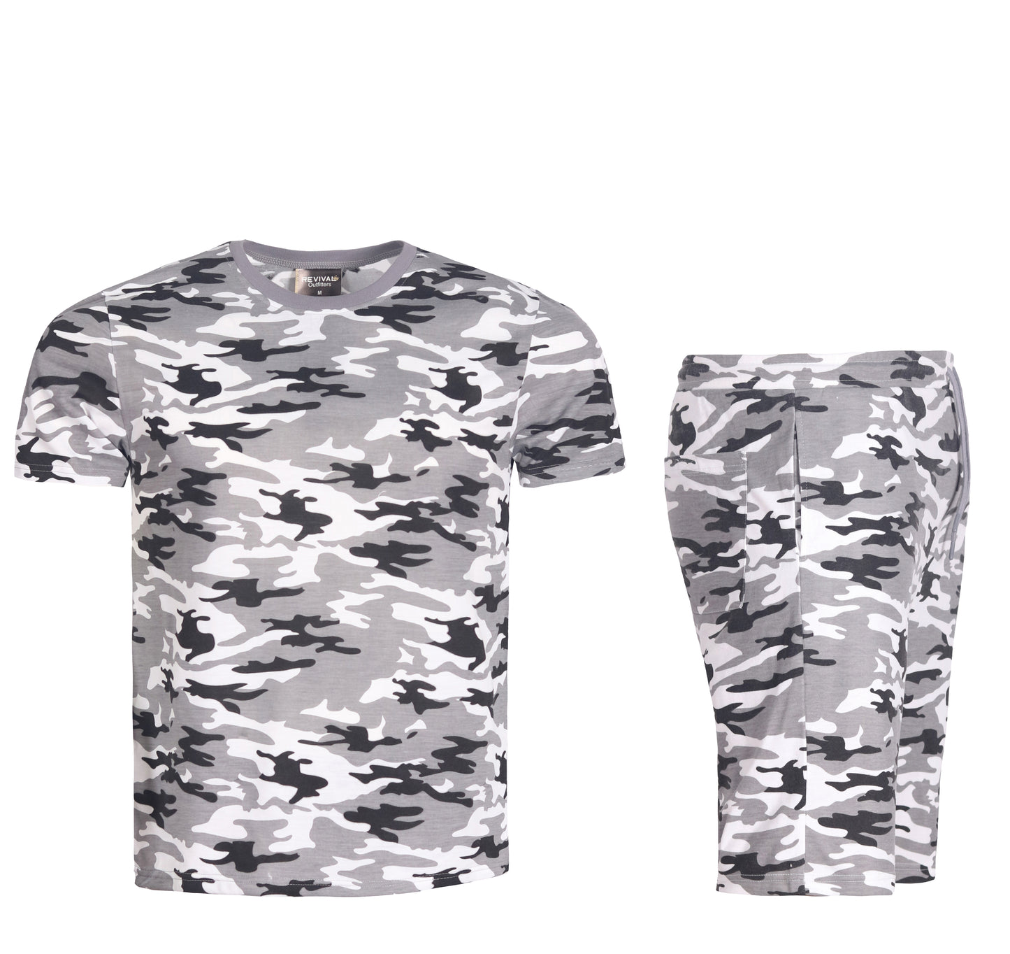 MEN CLASSIC HOT SUMMER 2 PIECE CAMOUFLAGE COLORFUL OUTFIT SET SMALL UPTO 4XL