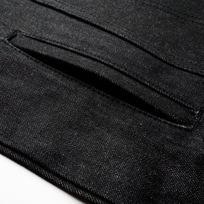 Men 2-Piece Hardcore Unwashed Denim Standard Fitted Jean Suit Jacket & Pants