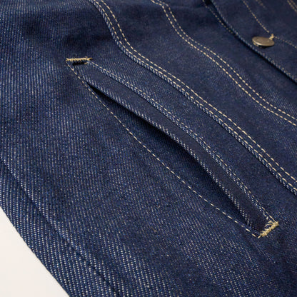 Men 2-Piece Hardcore Unwashed Denim Standard Fitted Jean Suit Jacket & Pants