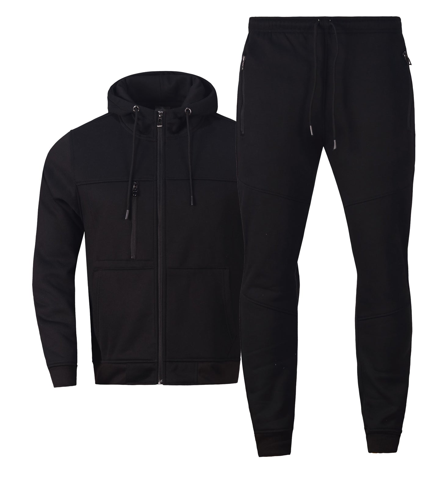 Men's Jogger Tech Suit Fleece Sweatsuit S M L XL 2X 3X 4X 5X Running Gym Jogging