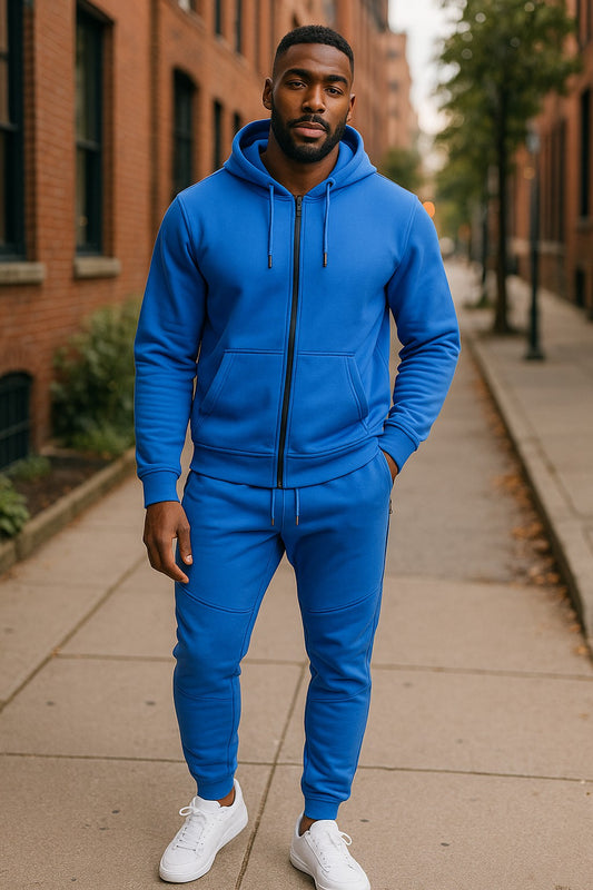Men's Jogger Tech Suit Fleece Sweatsuit S M L XL 2X 3X 4X 5X Running Gym Jogging
