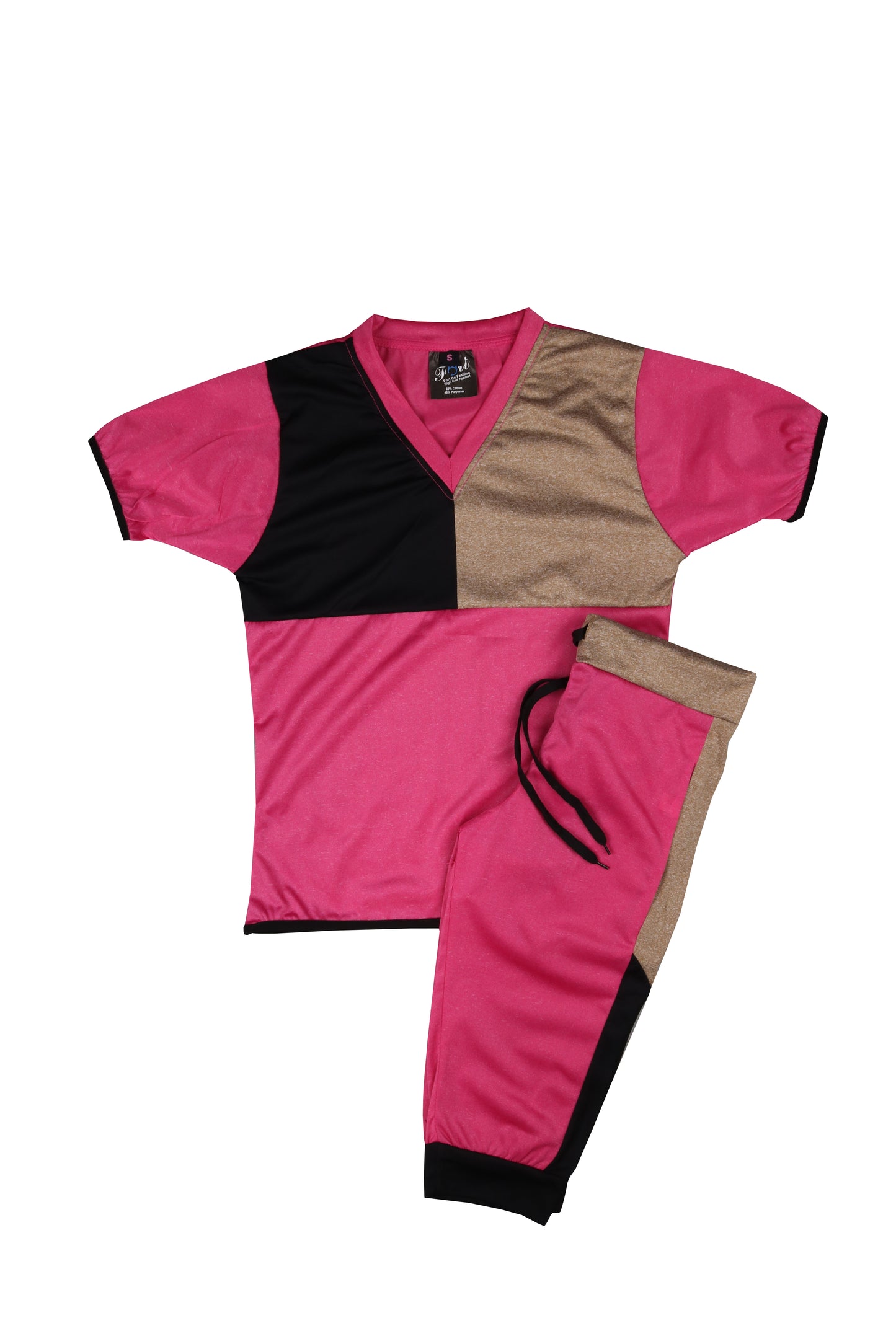 LADIES 2 PIECE CASUAL SUMMER CAPRI SET WITH DRAWSTRING SMALL UPTO 3XL