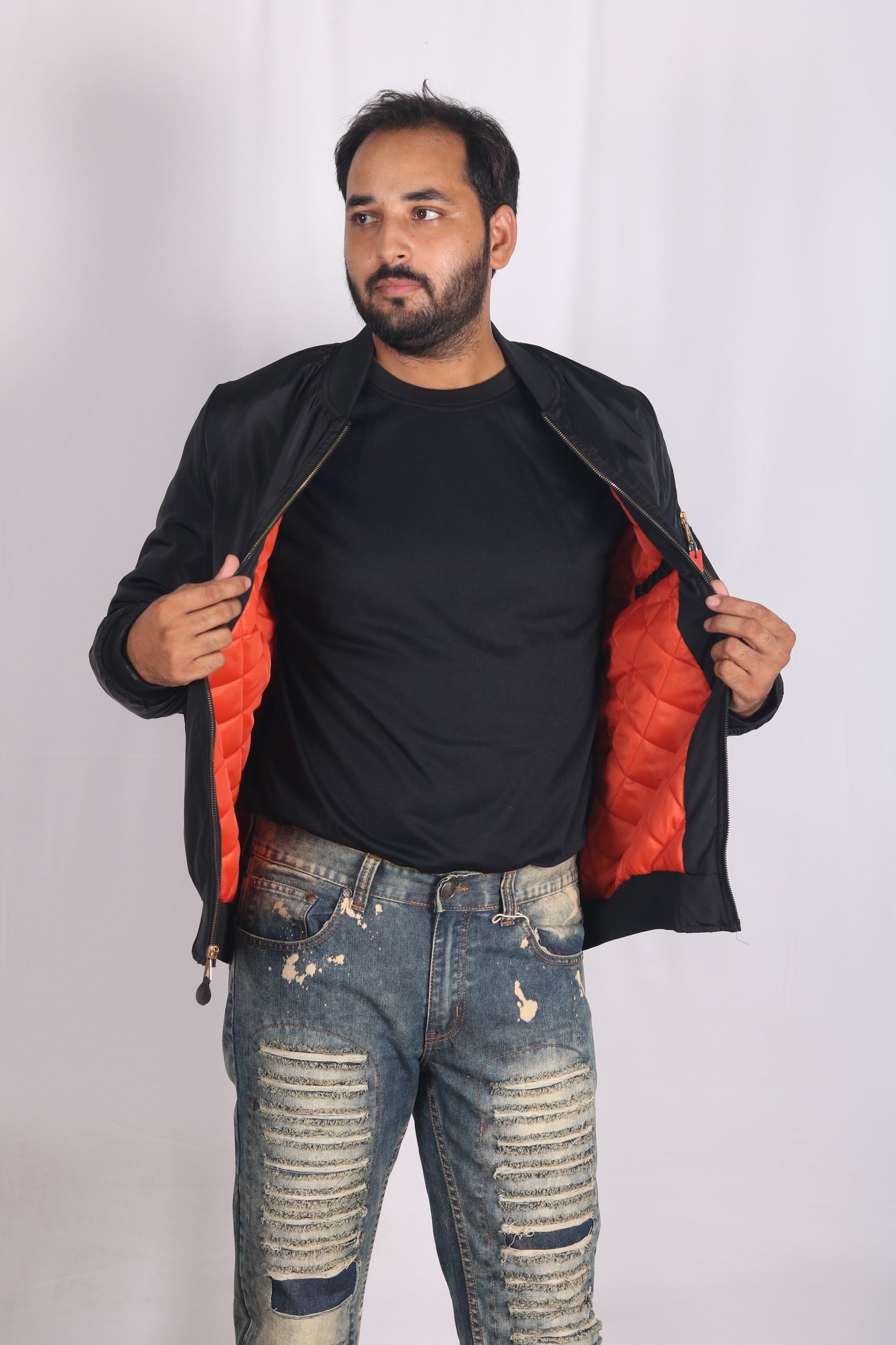 MEN'S CASUAL USA STATE COLOR SOLID VARSITY LEATHER BOMBER STYLE  VARSITY JACKETS