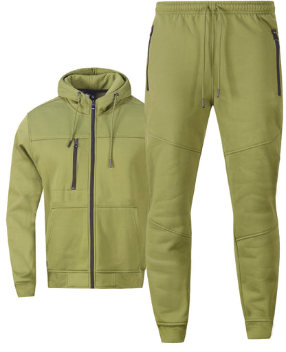 Men's Jogger Tech Suit Fleece Sweatsuit S M L XL 2X 3X 4X 5X Running Gym Jogging