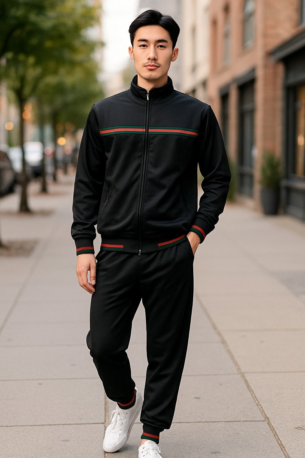 MEN EXCLUSIVE GYM FASHION STAR JOGGER TRACKSUIT W/DRAWSTRINGS SMALL UPTO 6X  #92